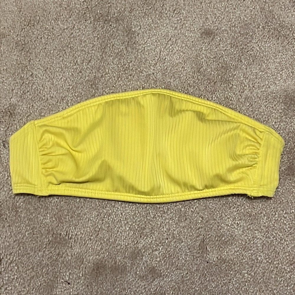 Exhilaration Yellow Bandau Bikini Top, Size XS